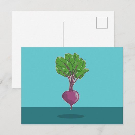 Beetroot beet plant briefkaart (Voorkant / Achterkant)