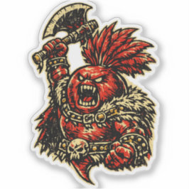 Beetroot Berserker — Funny Vegetable Rage Warrior  Sticker