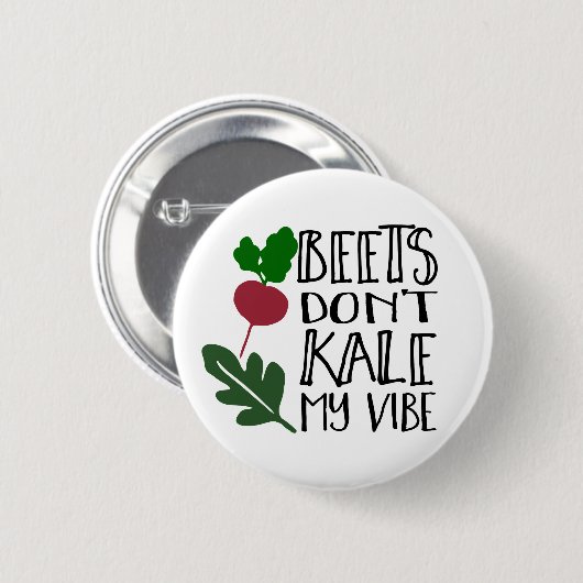 Beets Kale My Vibe niet Ronde Button 5,7 Cm (Voorkant /achterkant)