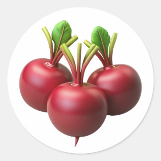 Beets Plastic 3D – Glanzend rond etiket