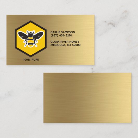 Beetsbewaarder, goudpels visitekaartje (Voorkant / Achterkant)