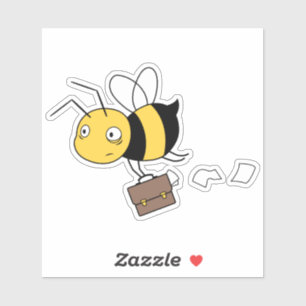 Beezheid bij bijen, gespannen keel voor het houden sticker