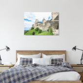Befestigde stad Carcassonne Canvas Afdruk (Insitu (Slaapkamer))