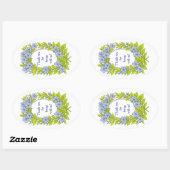Beflorale bedankje bewerkbaar ovale sticker (Vel)
