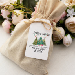 Beförderd tot kerstboom voor grootouders cadeaulabel