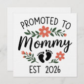 Beforderd tot mama 2026 Grappige eerste keer zwang Kaart (Voorkant / Achterkant)