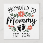 Beforderd tot mama 2026 Grappige eerste keer zwang Kaart (Voorkant)