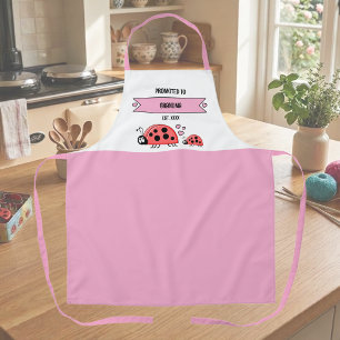 Beforderd tot oma lievebug ladybugs roze schort