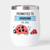 Beforderd tot oma lieveheersbeestjes blauw (Achterkant)