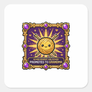Beforderd tot Oma Prestatie Vierkante Sticker