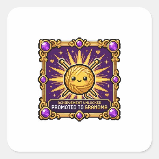 Beforderd tot Oma Prestatie Vierkante Sticker (Voorkant)