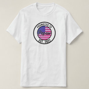 Beforderd tot Papa 2027 Nieuw Vader Cadeau T-shirt