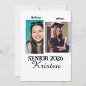 Before and after photo personalized graduation (Voorkant)