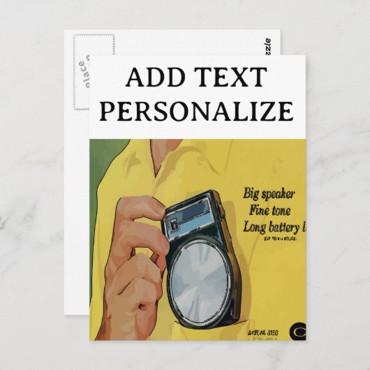 Before Cell Phone, Transistor Radios Briefkaart (Voorkant / Achterkant)