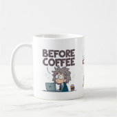 Before During After Coffee Mood Vector Art Koffiemok (Links)