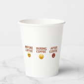 Before During After Coffee Mood Vector Art Papieren Bekers (Voorkant)