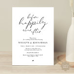 Before Happily Ever After, Romantic Rehearsal Kaart<br><div class="desc">Announce your happily ever after in style with our modern theme design (Before Happily ever after) wedding rehearsal dinner celebration invitation card. It is ideal for couples who have decided to celebrate the night before their big day. With its sophisticated yet playful design, this invitation is sure to set the...</div>