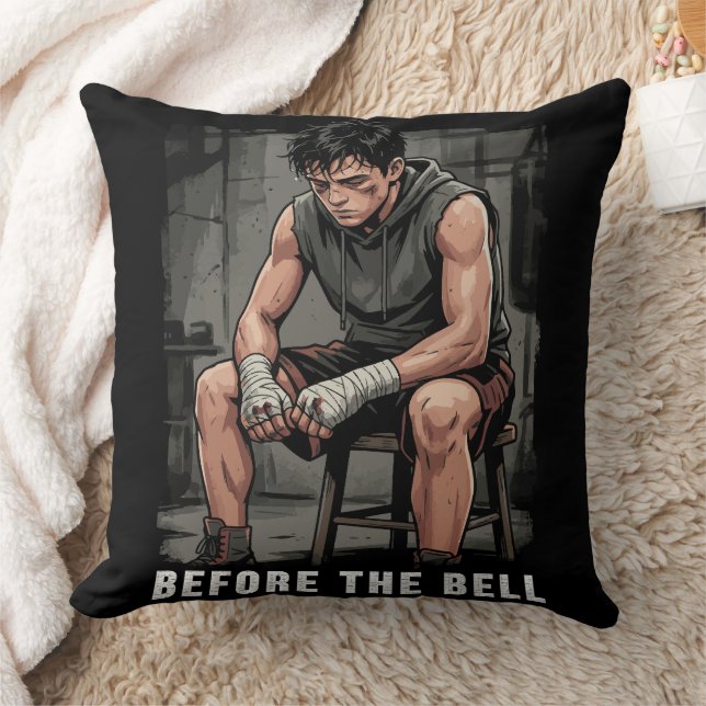 Before The Bell Motivational Boxing Gym Art Kussen (Deken)