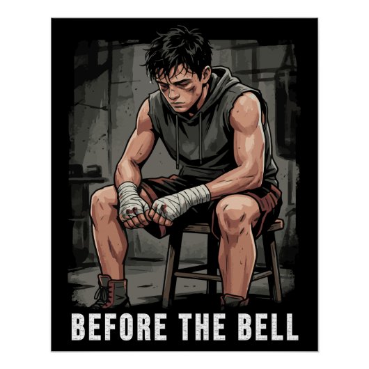 Before The Bell Motivational Boxing Gym Art Perfect Poster (Voorkant)