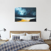 Before The Storm – Abstract Seascape Canvas Afdruk (Insitu (Slaapkamer))