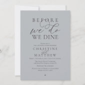 Before we do, we dine, Classy Rehearsal Dinner Kaart (Voorkant)