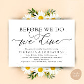 Before We Do, We Dine, Wedding Rehearsal Dinner Kaart