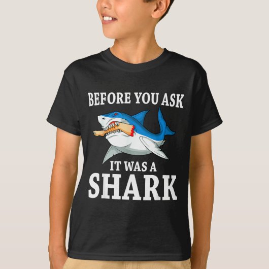 Before You Ask It Was A Shark Leg Amputee Amputati T-shirt (Voorkant)