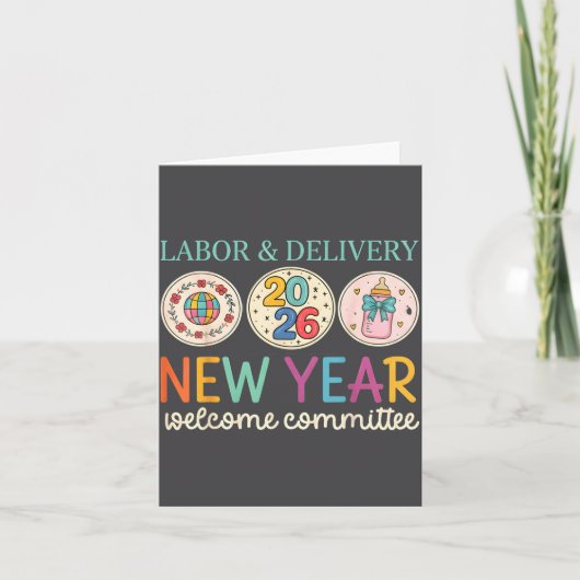 Befval &amp; Bevalling 2026 Nieuwjaars Welkom Comm Kaart (Voorkant)