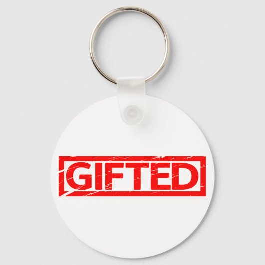 Begaafd Stempel Sleutelhanger (Voorkant)
