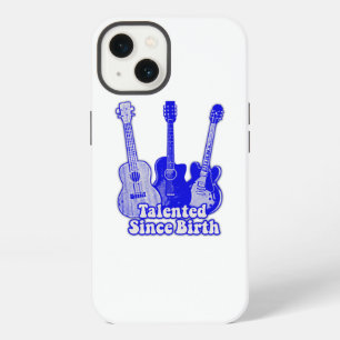 Begaafd vanaf de geboorte. vintage blauwe gitaren iPhone 13 hoesje