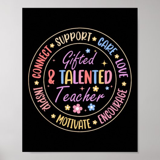 Begaafde en getalenteerde leraar terug naar school poster (Voorkant)