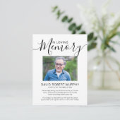 Begeleiant script begrafenis bedankkaart (Staand voorkant)