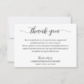 Begeleiant script begrafenis bedankkaart (Voorkant)