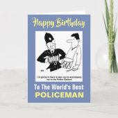 Begeleid naar het politiebureau - Happy Birthday Kaart (Voorkant)