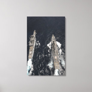 Begeleide rakettenverdeler USS Gridley Canvas Afdruk