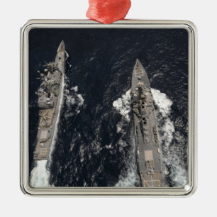 Begeleide rakettenverdeler USS Gridley Metalen Ornament