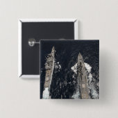 Begeleide rakettenverdeler USS Gridley Vierkante Button 5,1 Cm (Voorkant /achterkant)