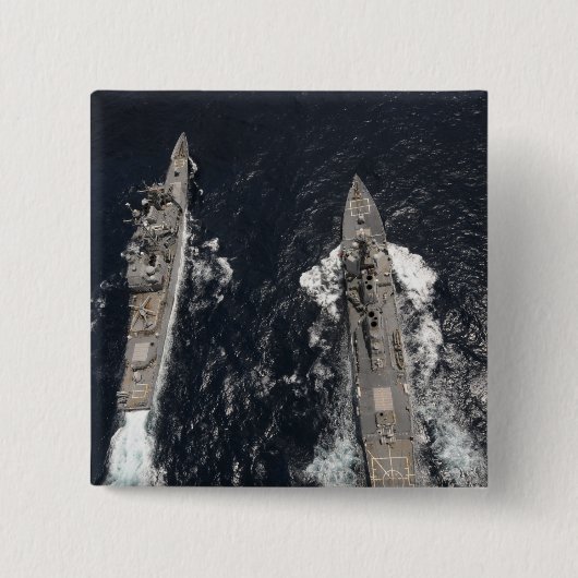 Begeleide rakettenverdeler USS Gridley Vierkante Button 5,1 Cm (Voorkant)