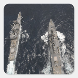 Begeleide rakettenverdeler USS Gridley Vierkante Sticker