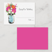 Begeleide zitplaatsen Kaart Gerber Daisies & Mason Plaatskaartje (Voorkant / Achterkant)