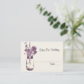 Begeleide zitplaatsen Kaart Wild Flowers & Mason J Plaatskaartje (Staand voorkant)