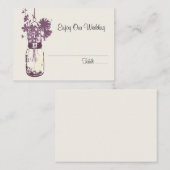 Begeleide zitplaatsen Kaart Wild Flowers & Mason J Plaatskaartje (Voorkant / Achterkant)