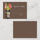 Begeleide zitplaatsen Kaart Wild Flowers & Mason J Plaatskaartje (Voorkant / Achterkant)