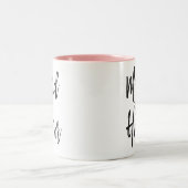 Begeleidend | Script Style Custom Wedding Tweekleurige Koffiemok (Center)