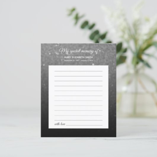 Begeleidend zwart-wit Ombre Share Funeral (Staand voorkant)