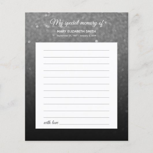 Begeleidend zwart-wit Ombre Share Funeral (Voorkant)