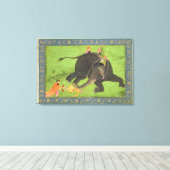 Begeleidende personen redden een gevallen man van  canvas afdruk (Insitu (Houten vloer))