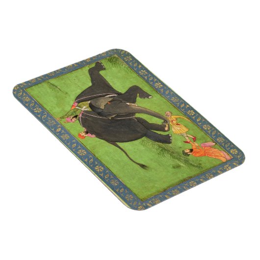 Begeleidende personen redden een gevallen man van  magneet (Rechterzijde)