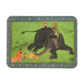 Begeleidende personen redden een gevallen man van  magneet (Horizontaal)