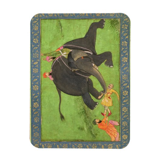 Begeleidende personen redden een gevallen man van  magneet (Verticaal)